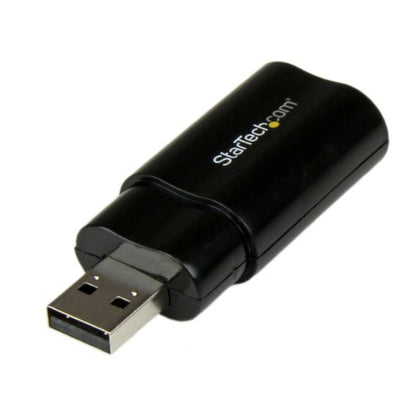 StarTech.com USB Sound Card - 3.5mm Audio Adapter - External Sound Card - Black - External Sound Card (ICUSBAUDIOB) (Pack of 2) - size: 1 Count (Pack of 2)