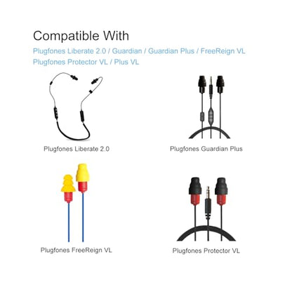 Klowcok Replacement Silicone Ear Tips for Plugfones Liberate 2.0/ Guardian