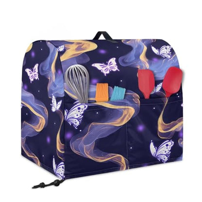 Stand Mixer Cover, Stand Blender Cover Mixer Dust-Proof Cover for Most Standard Stand Mixer Coffee Maker Anti Water Cover Blender Cover Butterfly - color: Butterfly, size: S
