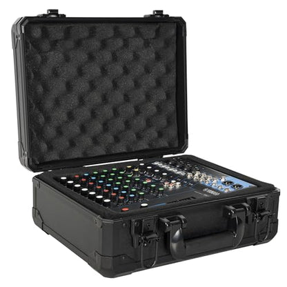 13 Inch Hard Carrying Storage Case | Ideal for Microphone & Camera Gear Transportation, DJ Mixer Case with Customizable Pre-Diced Foam, 13 X 10 X 5.5 Inch, Black - size: Inner：12.5''X 9.5''X 5.1''