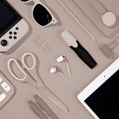 Panasonic ErgoFit Wired Earbuds with Microphone, 3.5mm Jack Headphones with Mic and Call Controller, Ergonomic Custom-Fit Earpieces (S/M/L), for Phones and Laptops - RP-TCM125-N (Rose Gold) - color: Rose Gold, size: S/M/L, style: With Mic