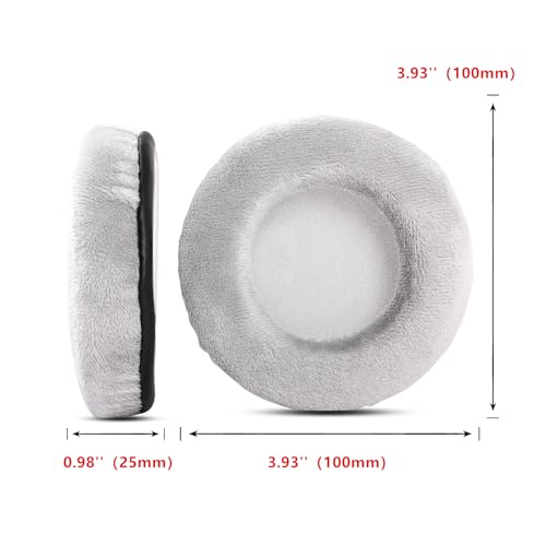 DT770 Velour Replacement Earpads Compatible with Beyerdynamic DT 990 Pro DT 770 Pro DT990 DT770 Pro Headphone Cushions with High Density Memory Foam - Grey