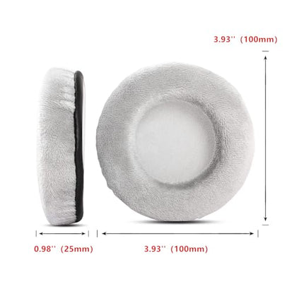 DT770 Velour Replacement Earpads Compatible with Beyerdynamic DT 990 Pro DT 770 Pro DT990 DT770 Pro Headphone Cushions with High Density Memory Foam - Grey