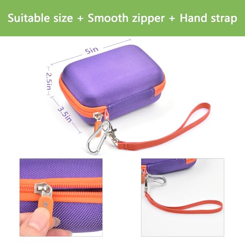 Speaker Case for JBL Go 5/4/3, Case Only | Hard Case, Mesh Pocket for Charging Cable, Compact Travel Carry, Speaker Not Included, Purple - color: Purple