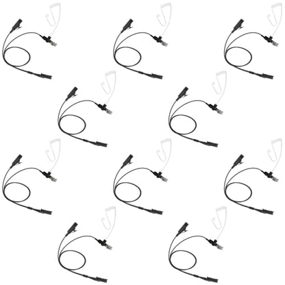 10 Pack BCT22-AX 2-Wire Surveillance Acoustic Tube Earpiece with PTT Mic Compatible with Motorola Radio R5 XPR 3300e XPR3500 XPR3300 XPR3300e XPR3500e XPR3300 XPR3500 FBI Style Headset - size: 10 Pieces