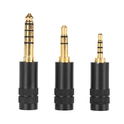 Silver Plated Detachable Headphone Replacement Cable with 2.5mm, 3.5mm, 4.4mm Plugs for HD518 HD558 HD598 HD569 HD579 HD599 — Lossless Sound, TPE Jacket, Gold - Plated C