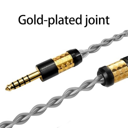 8Core Upgrades Earphone Cable 0.78mm 2 Pin Silver Plateds Coppers for Enhanceds Sound and Durability