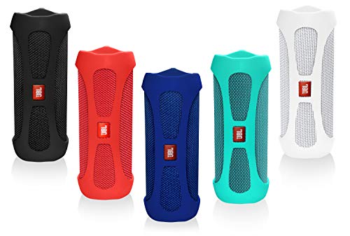 Silicone Cover Skin for JBL Flip 4 Waterproof Portable Bluetooth Speaker - color: Black