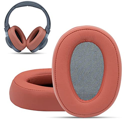 Krone Kalpasmos Replacement Earpads for Sony WH-H900N h.Ear on 2 & Sony MDR-100ABN Headphones, Sony Headphone Cushions Compatible with Sony 900N, Sony WH H900N earpads with Soft Foam Leather,Light Red - color: Light Red