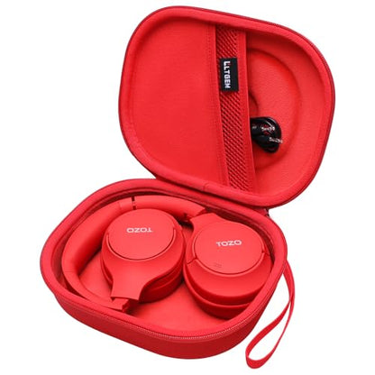 JBL Tune 510BT/720BT/770NC/520BT/520C/670NC 헤드폰 케이스 레드 | JBL Live 670NC/770NC/680NC/780NC 헤드폰용 휴대용 휴대용 하드 케이스 - color: 레드