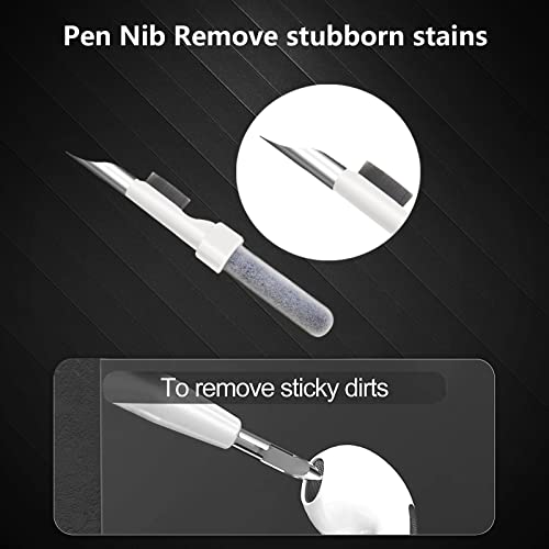 2PCS Bluetooth Earbuds Cleaning Pen, Wireless Headphones Cleaning Tool Multi-Function Cleaner Kit with Soft Brush for Earphones, Charging Box Accessories, Phone, Camera