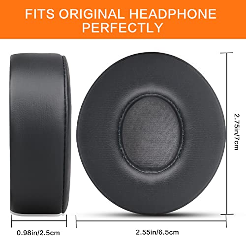 Thicker Ear Pads Cushions for Beats Solo 2 & Solo 3 Headphones Earpads | Solo 2.0/Solo 3.0 Wireless & Wired Covers with Stronger Adhesive Thicker Foam(Grey) - color: Gray