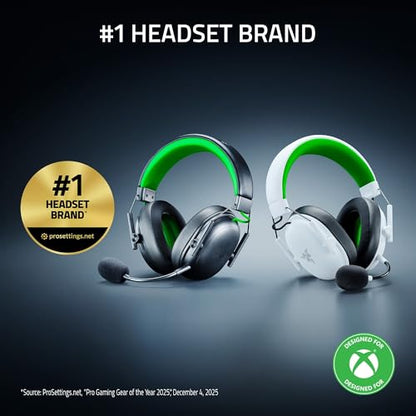 Razer BlackShark V3 X HyperSpeed Wireless Xbox Gaming Headset, Black | 50mm Drivers, Cardioid Mic, 2.4 GHz, Bluetooth, Works with PC, Mac, PS5, Nintendo Switch, Smartphone, 70 Hr Battery - color: Black, style: Xbox