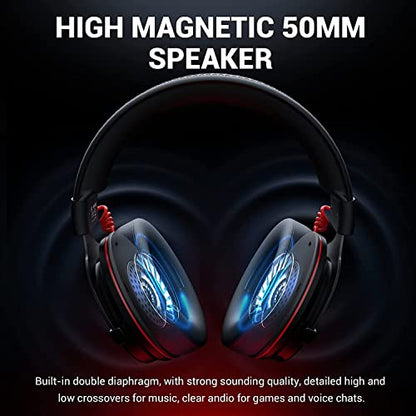 EKSA E900 Pro USB Gaming Headset for PC - Computer Headset with Detachable Noise Cancelling Mic, 7.1 Surround Sound, 50MM Driver - Headphones with Microphone for PS4/PS5, Xbox One, Laptop, Office | Computer Headset with Detachable Noise Cancelling Mic, He