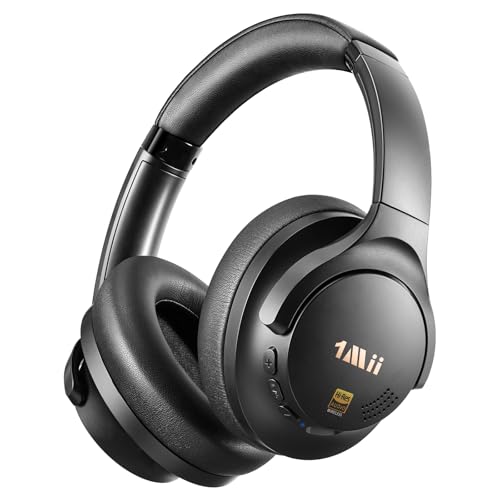 1Mii Y8+ Noise Cancelling Headphones Bluetooth 6.0 Over-Ear Wireless, Black | Hybrid ANC, 100 hrs Playtime, Comfortable, LDAC Hi-Res Audio, Deep Bass, Custom EQ via APP for Airplane & Travel