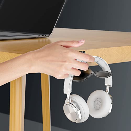 2-Pack Never Fall Headphone Hook Wall Mount Headset Holder White - color: White L(2 Pack)