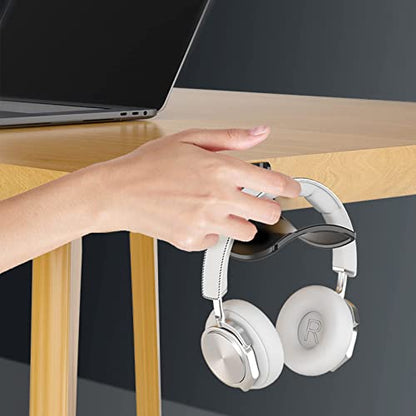 2-Pack Never Fall Headphone Hook Wall Mount Headset Holder White - color: White L(2 Pack)