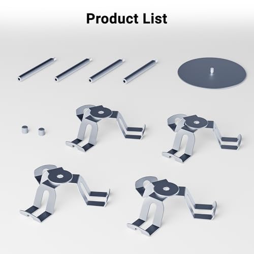 Gaming Controller Holder Aluminum Alloy 4 Layers,360-degree rotatable Headphone Stand,Gaming Controller Stand for Xbox PS5 PS4 Switch,Gaming Controller Headset Holder for Gaming Accessories - color: SILVER-4 LAYERS