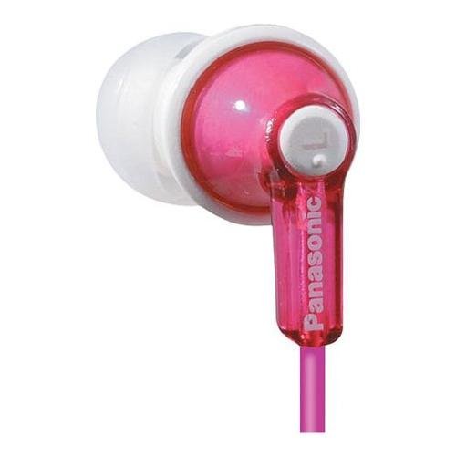 Panasonic ErgoFit Wired Earbuds, In-Ear Headphones With Dynamic Crystal-Clear Sound And Ergonomic Custom-Fit Earpieces (S/M/L), 3.5mm Jack For Phones And Laptops, No Mic - RP-HJE120-P (Pink) - color: Pink, style: No Mic