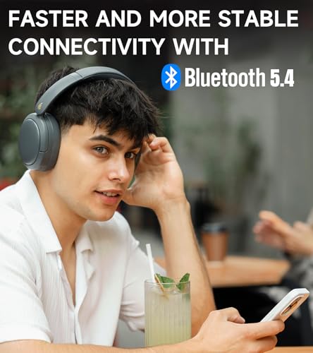Edifier W800BT Pro Hybrid Active Noise Cancelling Over Ear Headphone, Gray | Bluetooth 5.4, Hi-Res Audio, AI Call Noise Cancellation, 45H Playtime, Fast Charging, Foldable, Wireless Over-Ear Headphones - color: Gray
