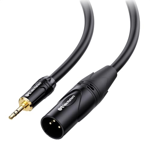 Cable Matters 3.5mm to XLR Cable, Male to Male, 3ft | XLR to 1/8 Inch Cable, Compatible with iPod, MP3 Player, Laptop, Voice Recorder, Not for Microphone Use, Black - size: 3 Feet