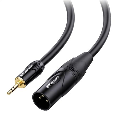 Cable Matters 3.5mm to XLR Cable, Male to Male, 3ft | XLR to 1/8 Inch Cable, Compatible with iPod, MP3 Player, Laptop, Voice Recorder, Not for Microphone Use, Black - size: 3 Feet