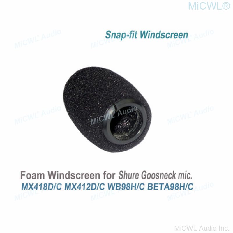 5Pcs/Lot Plastic Snap Foam Cover Windscreen Sponge For Shure Beta98H/C MX412 418 Instrument Gooseneck Microphone Stand Case