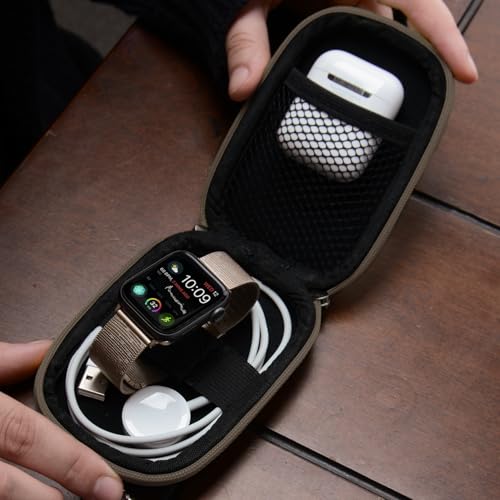 Vangoddy Hard Shell EVA Carrying Case with Carabiner and Dual Zipper for Hearing Aids, In-Ear Monitors, Small Medical Devices, Earbuds and Accessories - Gun Metal - color: Gun Metal