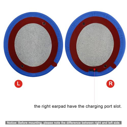 Replacement Ear Pads for Beats Solo 2 & Solo 3 Wireless On-Ear Headphones, Ear Cushions, Headset Earpads, Ear Cups Cover with Soft Protein Leather (Blue) - color: Blue