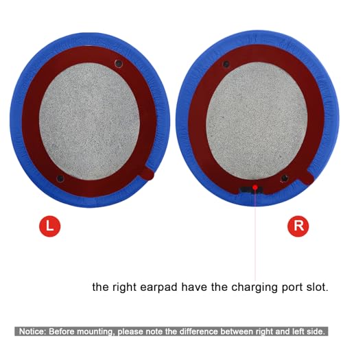 Replacement Ear Pads for Beats Solo 2 & Solo 3 Wireless On-Ear Headphones, Ear Cushions, Headset Earpads, Ear Cups Cover with Soft Protein Leather (Blue) - color: Blue
