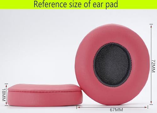 Replacement Ear Pads Compatible with Beats Solo3.0 Wireless Psychedelic red - color: Psychedelic red
