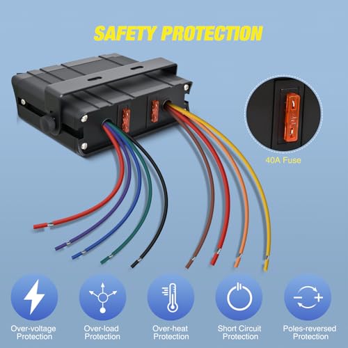 Nilight 6 Gang Rocker Switch Box Waterproof 60Amp Max | SPST Toggle Panel Blue LED 12V 24V 20A for Automotive Cars Vehicles Boats RVs Campers SUVs - color: Blue 6 Gang Switch Box