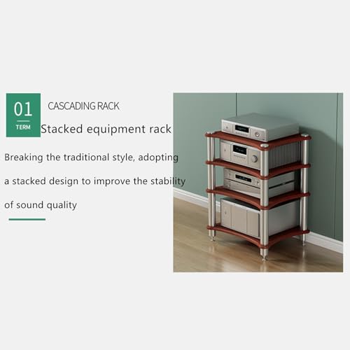 Stereo cabinet,audio rack,av media stand,stereo stand,audio stand,av cabinet,stereo racks and stands,media rack,hifi rack,audio rack cabinet,stereo rack,audio cabinet,audio-video shelving,av rack(1-la - color: 1-layer, size: Wood color