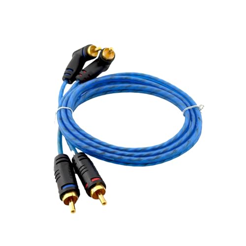 ORION Wired CR3FT (3-Ft Blue) 2 Channel RCA Male to RCA Male Stereo Car Audio Cable | RCA Cable for Amplifiers, Hi-Fi Systems, Speakers, Home Theater, Subwoofers - Angle/Straight Connectors - style: 3 FEET