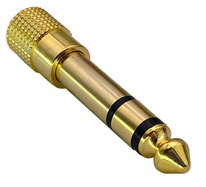 1/4 to 3.5mm Headphones Adapter, Gold-Plated 6.35mm (1/4 inch) Male to 3.5mm (1/8 inch) Female Stereo Audio Converter for Amplifiers, Guitar, Home Theater Devices, or Mixing Console(5 Pack)