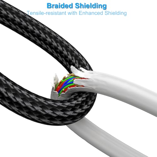 1/4" TRS Splitter Y Cable 1FT,6.35mm Stereo Male to Dual TRS Female Adapter | 1 in 2 Out Cord for Mixer,Audio Interface,Keyboard,Amplifier/Amp,Headphone,Powered Speaker/Monitor,Recorder,Synthesizer,Piano