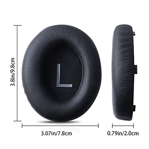 HUYUN Protein Leather Ear Pads Replacement for Bose Headphones 700, NCH700, NC700 Headphones Earpads, Headset Ear Cushion Repair Parts (Black) - color: Black