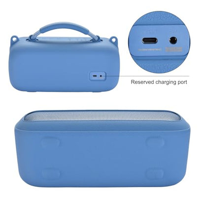 Silicone Protective Case for Bose SoundLink Max Wireless Bluetooth Speaker with Adjustable Shoulder Strap Durable Lightweight and Stylish (Blue) - color: Blue