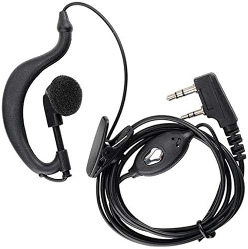 Walkie Talkie Earpiece with Mic 2 Pin Two Way Radio Earhook Headset Compatible for Pxton ‎PX-888S PX-777S Baofeng UV-5R BF-888S BF-F8HP Retevis H-777 Kenwood Puxin Two Way Radio ﻿