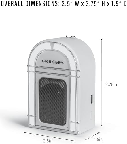 Crosley CR3046A-AB Mini Jukebox Portable Bluetooth Speaker, Aqua Blue | Bluetooth In, 5 Color-Changing Light Modes, LED Lights Sync with Music, Rechargeable Lithium-Ion Battery - color: Aqua Blue