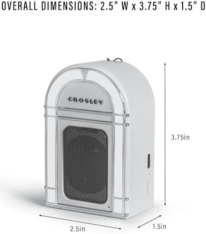 Crosley CR3046A-AB Mini Jukebox Portable Bluetooth Speaker, Aqua Blue | Bluetooth In, 5 Color-Changing Light Modes, LED Lights Sync with Music, Rechargeable Lithium-Ion Battery - color: Aqua Blue