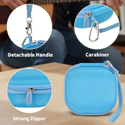 Case Compatible with Bose New SoundLink Micro 2nd Gen Bluetooth Speaker, Portable Carrying Storage Organizer Box with Mesh Pocket for USB Cable&Accessories - Blue (Bag Only)