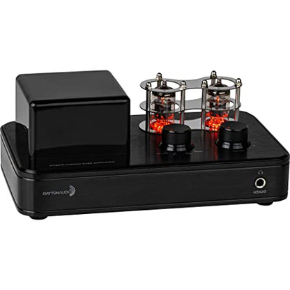 Dayton Audio HTA20 Integrated Stereo Hybrid Hi-Fi Vacuum Tube Class A/B Amplifier 20 Watts RMS with Subwoofer Output, Headphone Output, Bluetooth 5.0 and USB DAC (HTA20) - color: HTA20