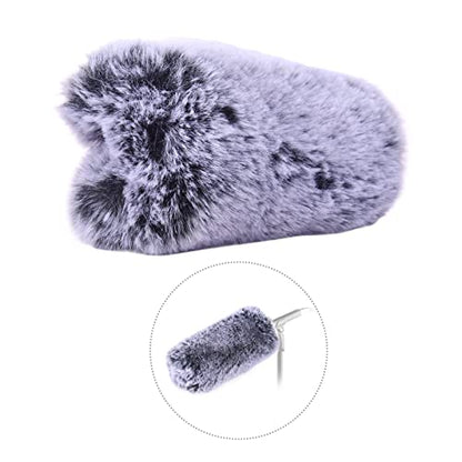 Andoer Outdoor Microphone Windscreen Fur Noise Reduction Mic Wind Muff Replacement for RODE VideoMic Pro/RODE VideoMic Pro-R/BOYA BY-BM3030/ BOYA BY-BM3031/ BOYA BY-BM3032