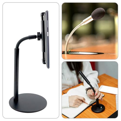 PATIKIL 12" Gooseneck, 1/4"-20 Female to Male Thread Metal Universal Hose Flexible Arm Gooseneck Tube Extension Holder with Reducing Screws for Action Camera, Phone, Microphone, Black - size: 30cm