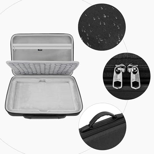 GEEKRIA Hard Shell Travel Case Compatible with Elektron Model Samples/Model Cycles, Audio Sampler Carrying Bag (Dark Gray)