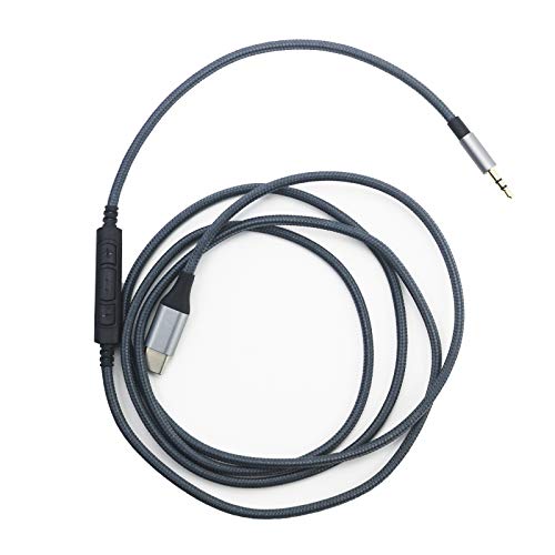 NewFantasia USB C to 2.5mm Audio Cable Compatible with Bose 700, QuietComfort, Ultra QC35 QC35ii QC45 Headphone, Remote Volume Mic Compatible with iPhone 15/16/Plus/Pro/iPad 4.2ft