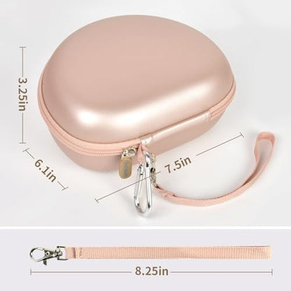 Extra Large Headphone Case Compatible with Picun B8/ P26/ for Beats Studio Pro/ Solo3/ Studio3/ for Elecder i39 and More Foldable Bluetooth Wireless Headset - Rose Gold - color: Rose Gold