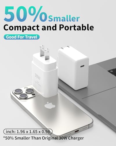 [Apple MFi Certified] iPhone 17 16 15 Fast Charger with 10FT Cable | 2 Pack 30W Charger Set with USB-C to USB-C Cable; Compatible with iPad, Pixel, Galaxy; Ideal for Home, Office and Travel.
