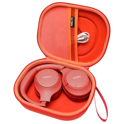 JBL Tune 510BT/720BT/770NC/520BT/520C/670NC 헤드폰 오렌지 케이스 | JBL Live 670NC/770NC/680NC/780NC 헤드폰용 휴대용 휴대용 하드 케이스 - color: 주황색.